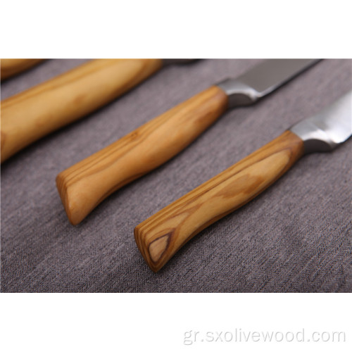 Σετ μαχαιροπήρουνα από ξύλο ελιάς 6